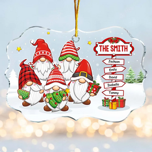 Christmas Dwarf Family North Pole Benelux - Personalized Acrylic Ornament