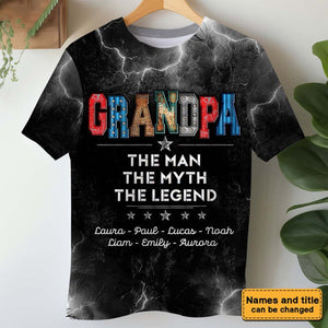 Personalized The Man The Myth The Legend All-over Print T Shirt Gift For Grandpa