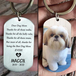 You're Gone But Not Forgotten - Personalized Photo Stainless Steel Keychain Gift For Pet Lovers