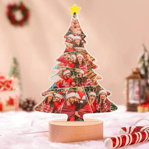 Christmas Tree Lamp Custom Photo - Personalized Chiristmas Acrylic Block LED Night Light