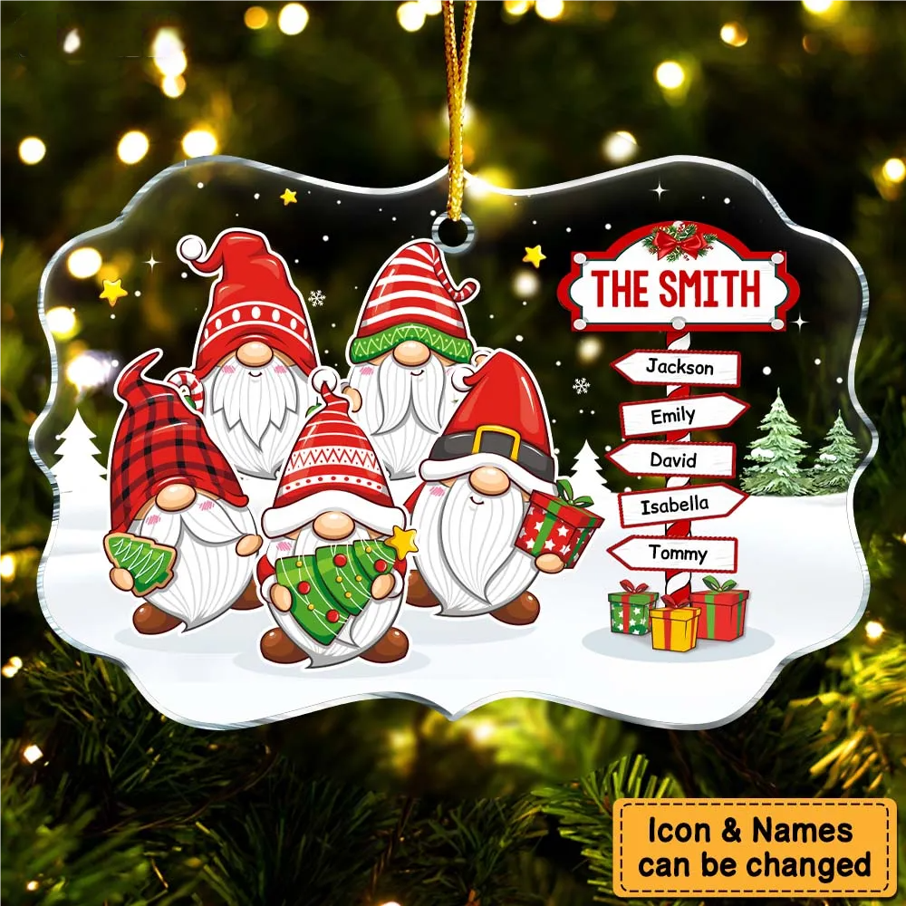 Christmas Dwarf Family North Pole Benelux - Personalized Acrylic Ornament