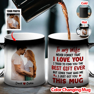 I Love You, Custom Couple Photo Magic Mug, Gift For Wife, Gift For Her, Valentine's Gifts