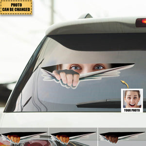 Personalized Custom Pohto Car/Window Decal/Sticker - Eyes Looking At You