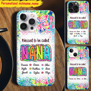 Blessed to be called Grandma Nana Gigi - Personalized  Scribble Doodle Phone case