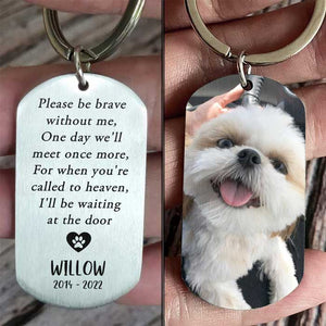 You're Gone But Not Forgotten - Personalized Photo Stainless Steel Keychain Gift For Pet Lovers