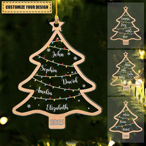 Wish You A Wonderful Christmas - Family Personalized Christmas Tree Ornament