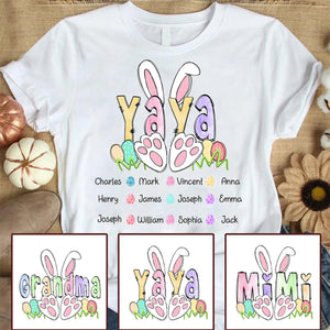 Personalized Easter Rabbit Pure Cotton T-shirt Gift For Grandma