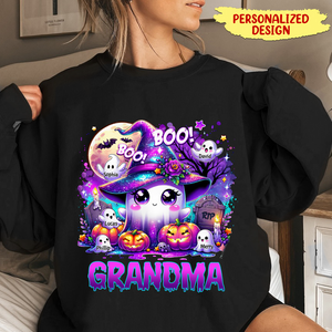 Grandma Ghost Boo! Personalized Halloween Sweatshirt