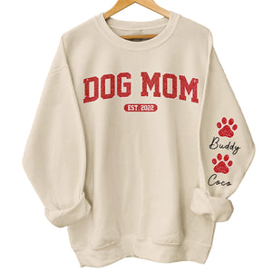 I'm A Cool Dog Mama - Personalized Pet Lovers Sweatshirt With Design On Sleeve