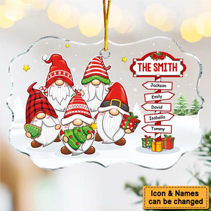 Christmas Dwarf Family North Pole Benelux - Personalized Acrylic Ornament