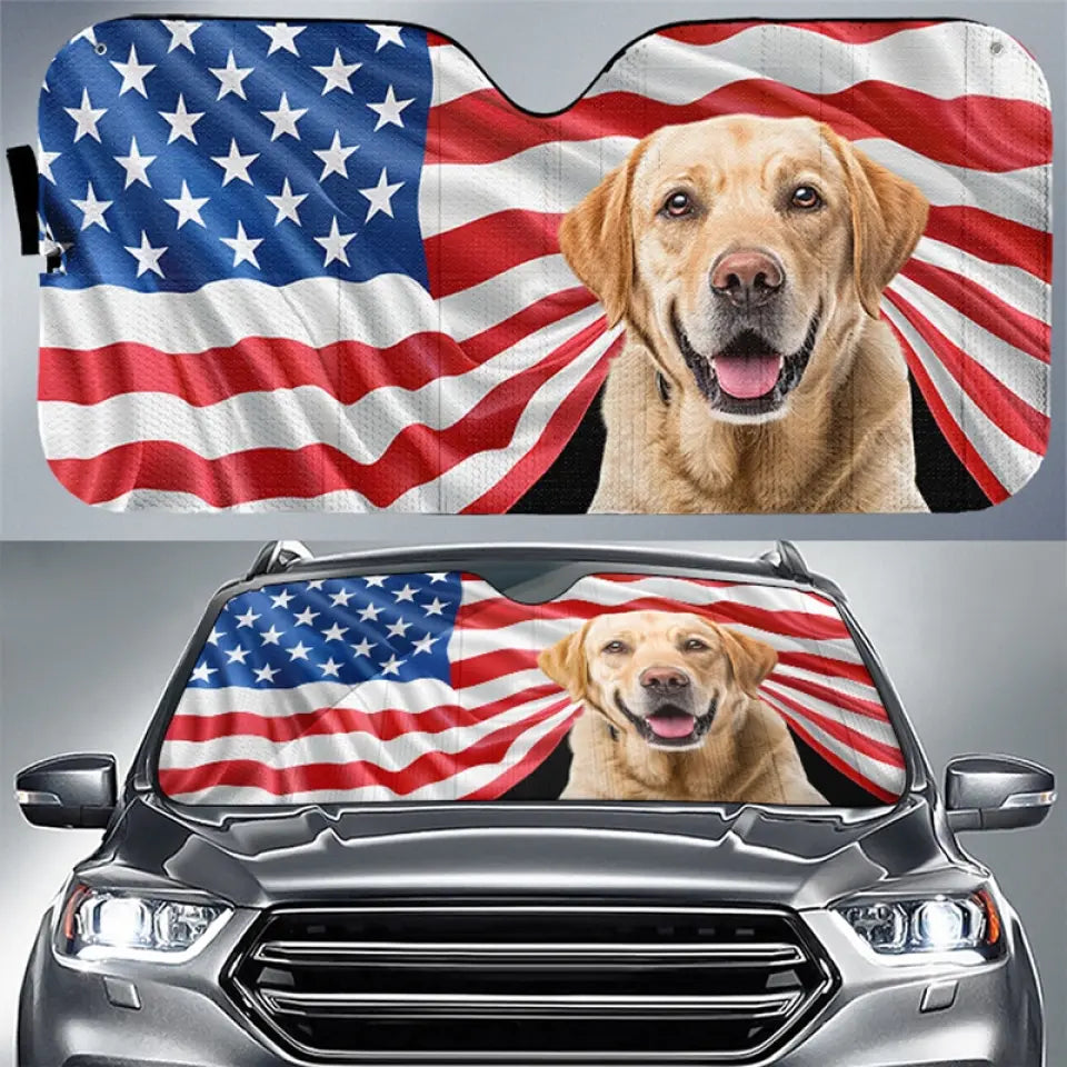 Personalized Windshield Sunshade, Car Window Protector - Gift For Dog & Cat, Pet Lovers