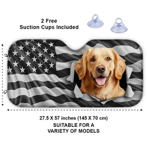 Dog & Cat Personalized Custom Auto Windshield Sunshade, Car Window Protector