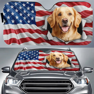 Dog & Cat Personalized Custom Auto Windshield Sunshade, Car Window Protector