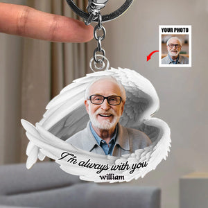 Personalized Photo Acrylic Keychain - I'm Always With You