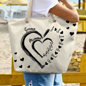 Personalized Beach Bag - Little Sweethearts - Gift For Mom Grandma