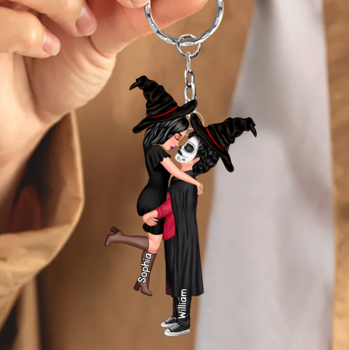 Halloween Costume Wizard Couple - Personalized Acrylic Keychain