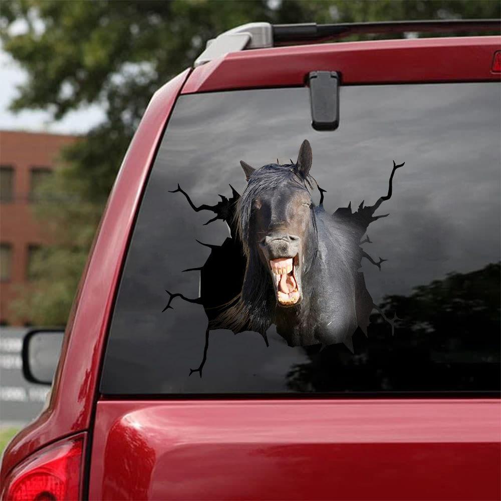 Funny Horse 2 Car Sticker