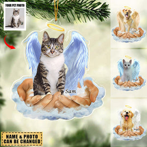 Pet Lovers Gifts - In The Hands Of God - Personalized  Acrylic Ornament