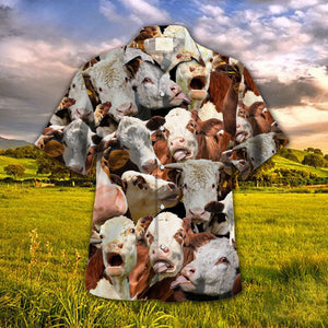 Hereford Herd Hawaiian Shirt