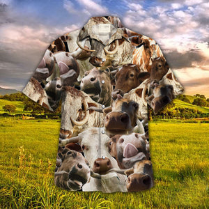 Tx-Longhorn Herd Hawaiian Shirt