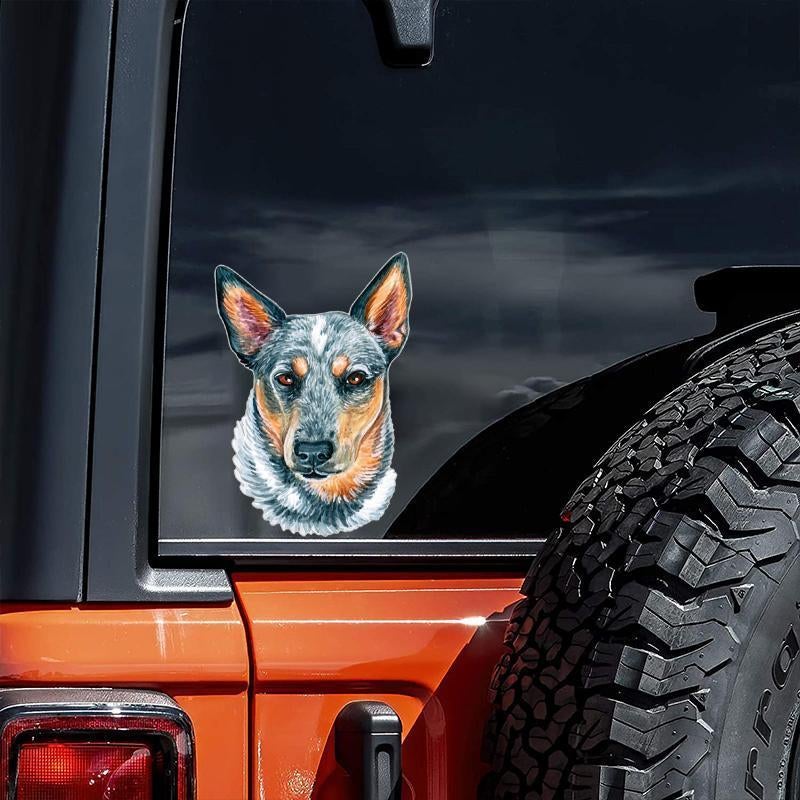 Australian Cattle Dog-Hand Drawn Car Sticker