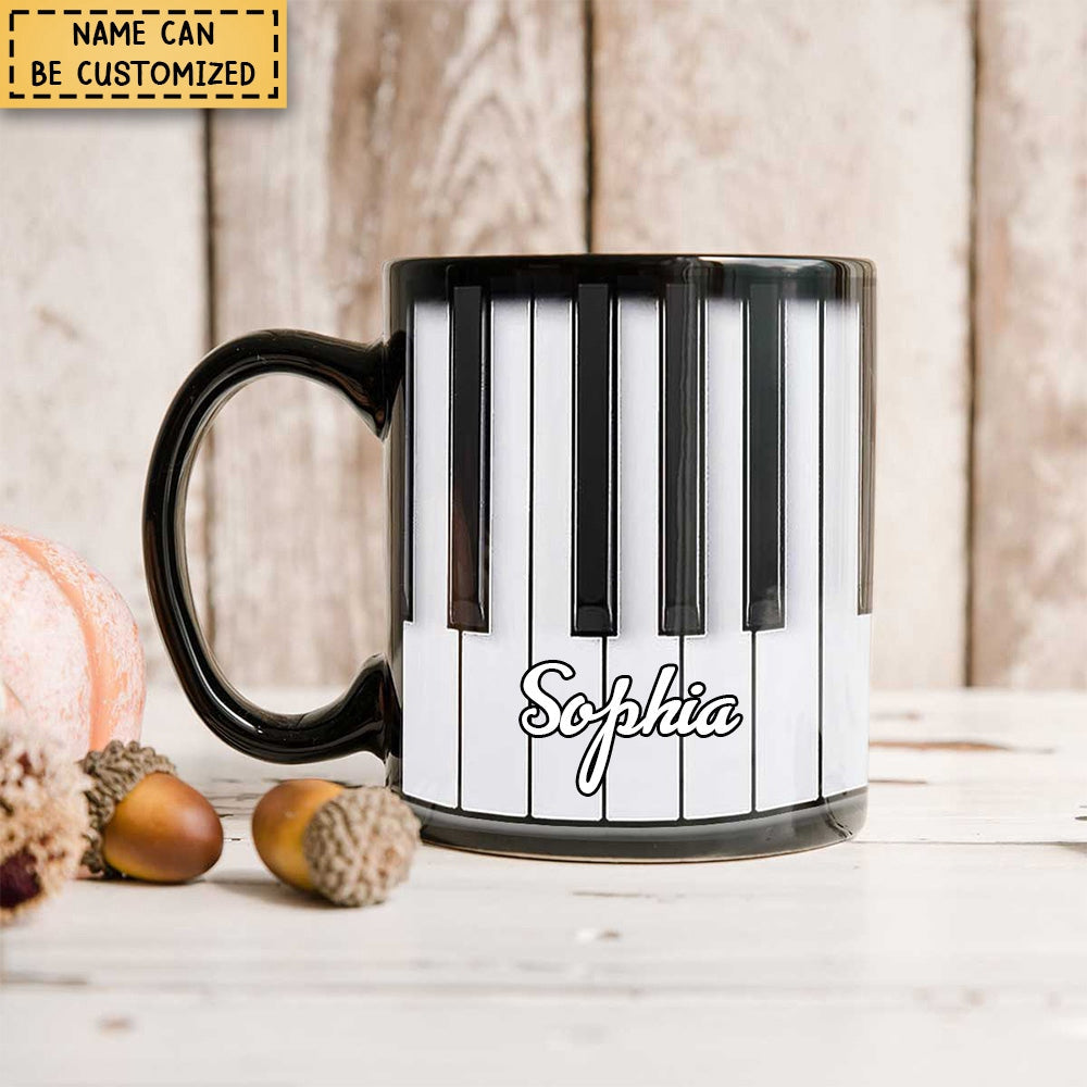 Personalzied Name Piano Mug Music