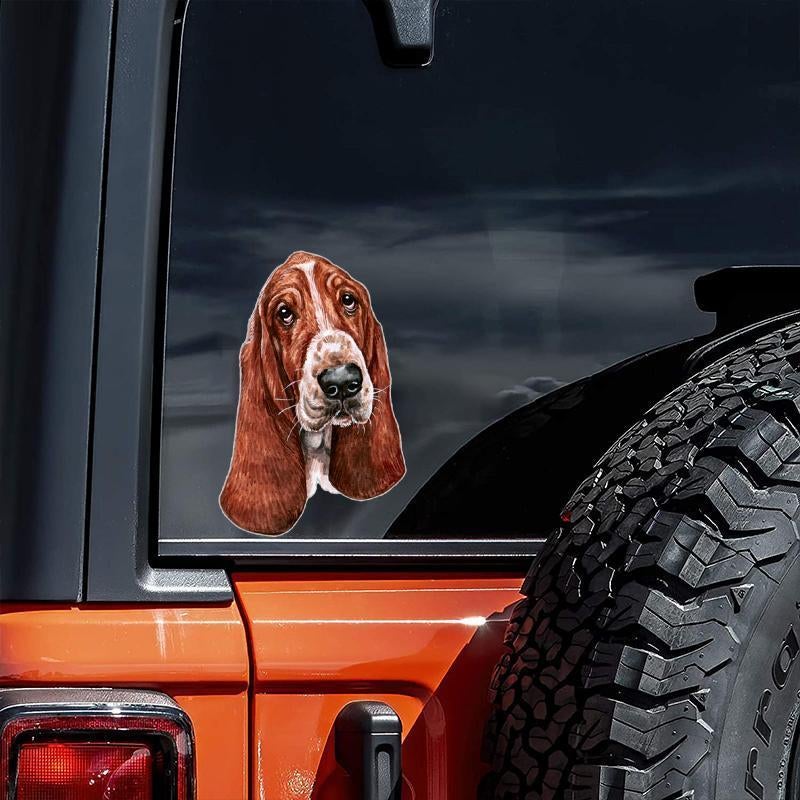 Basset Hound-Hand Drawn Car Sticker