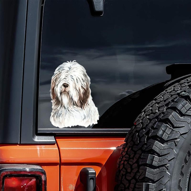 Bearded Collie-Hand Drawn Car Sticker