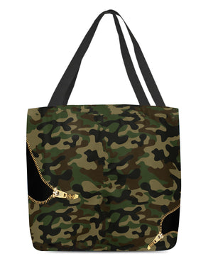 American Bulldog Camo Cloth Tote Bag