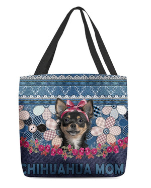 Chihuahua 10-Flower Jean Gift for you-Cloth Tote Bag