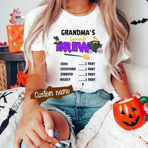 Personalized Grandma's Favorite Brew T-Shirt