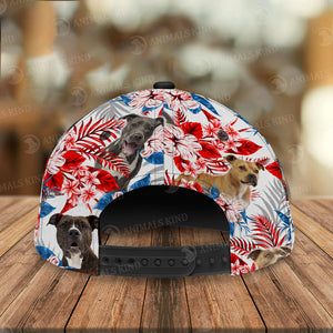 American Staffordshire Terrier - American Flag Cap