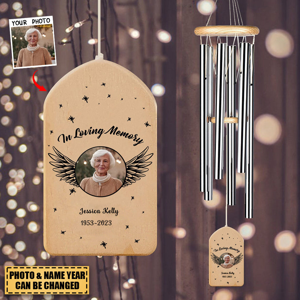 In Loving Memory Custom Photo Memorial Wind Chime