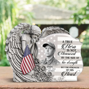 Personalized Angel Memorial Veteran Acrylic Plaque