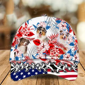 Australian Shepherd - American Flag Cap