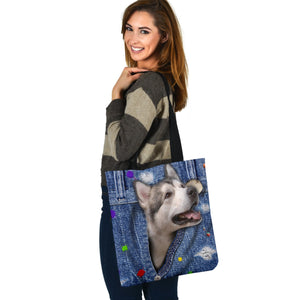 ALASKAN MALAMUTE-The Rainbow-Cloth Tote Bag