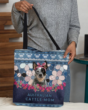 AUSTRALIAN CATTLE DOG-Flower Jean Gift for you-Cloth Tote Bag