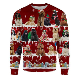 American Cocker Spaniel - Snow Christmas - Premium Sweatshirt