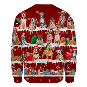 American Staffordshire Terrier - Snow Christmas - Premium Sweatshirt