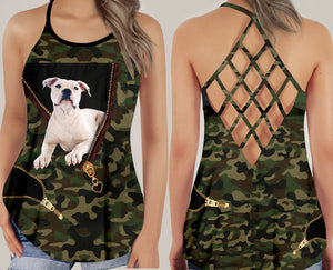 American  Bulldog Camo Tank Top