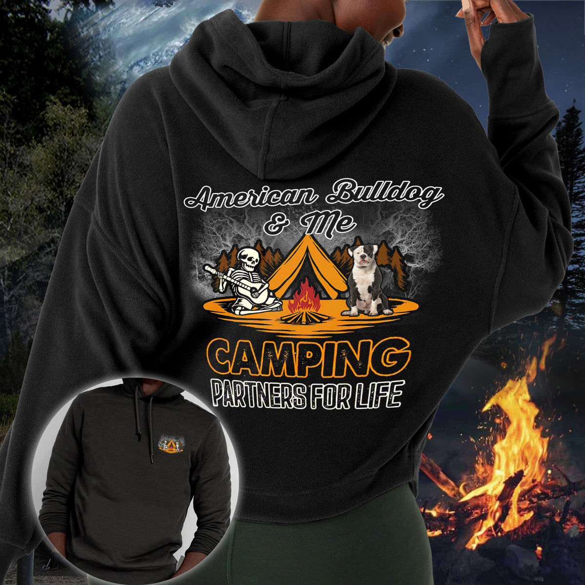 American Bulldog Camping Partners-Hoodie