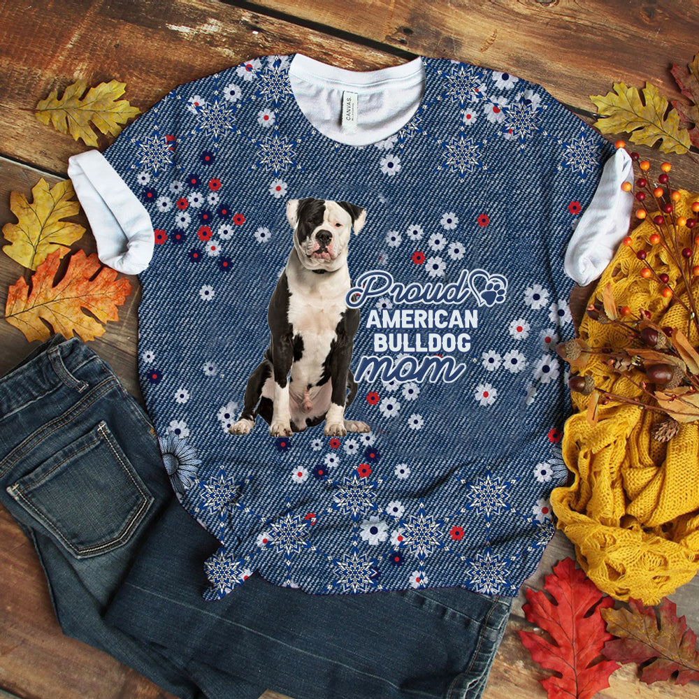 American Bulldog Pround Mom T-shirt