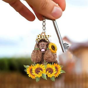 American Cocker Spaniel-Dog Mom Keychain