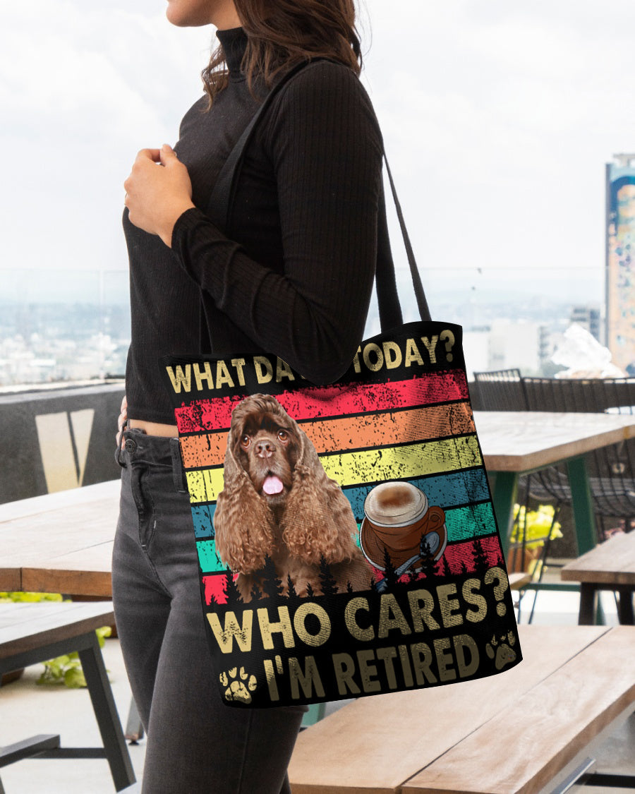 American Cocker Spaniel Who Cares-Cloth Tote Bag