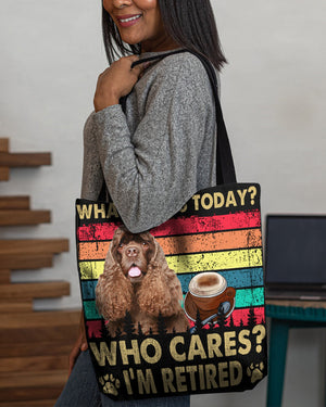 American Cocker Spaniel Who Cares-Cloth Tote Bag