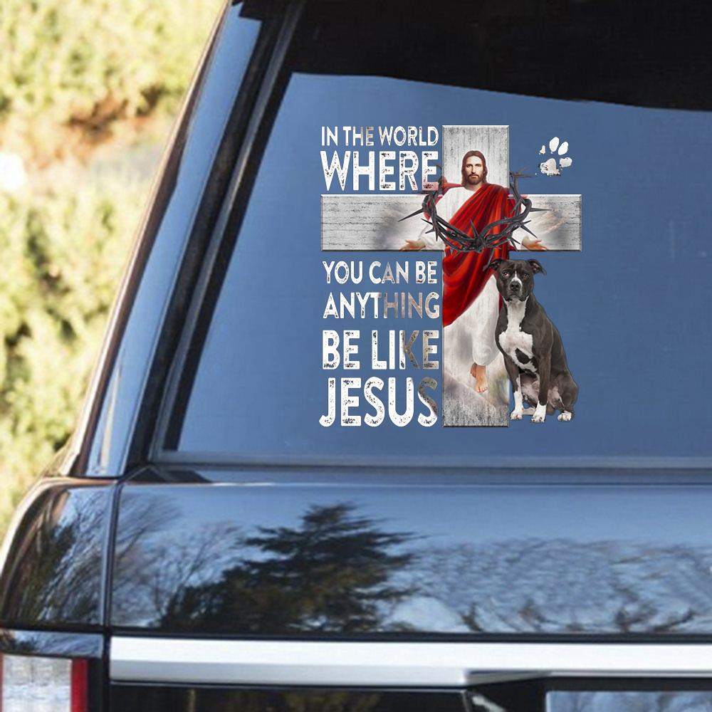 American Pit Bull Terrier-Be Like Jesus Decal