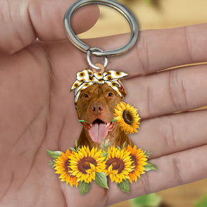 American Pit Bull Terrier-Dog Mom Keychain