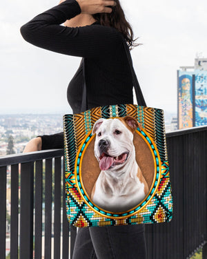 American Staffordshire Terrier-Ethnic Style Cloth Tote Bag