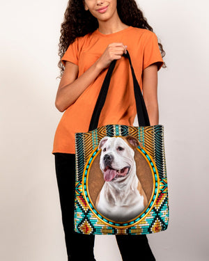 American Staffordshire Terrier-Ethnic Style Cloth Tote Bag