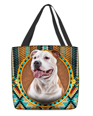 American Staffordshire Terrier-Ethnic Style Cloth Tote Bag